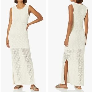 The Drop NWT Womens Ritu Crochet Maxi Dress Size XL White Romantic Cottagecore